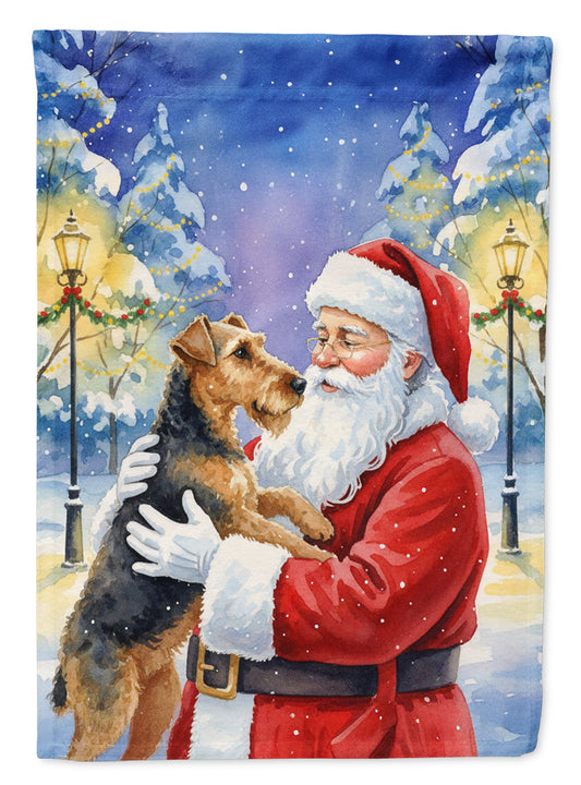 Buy this Airedale Terrier with Santa Claus House Flag