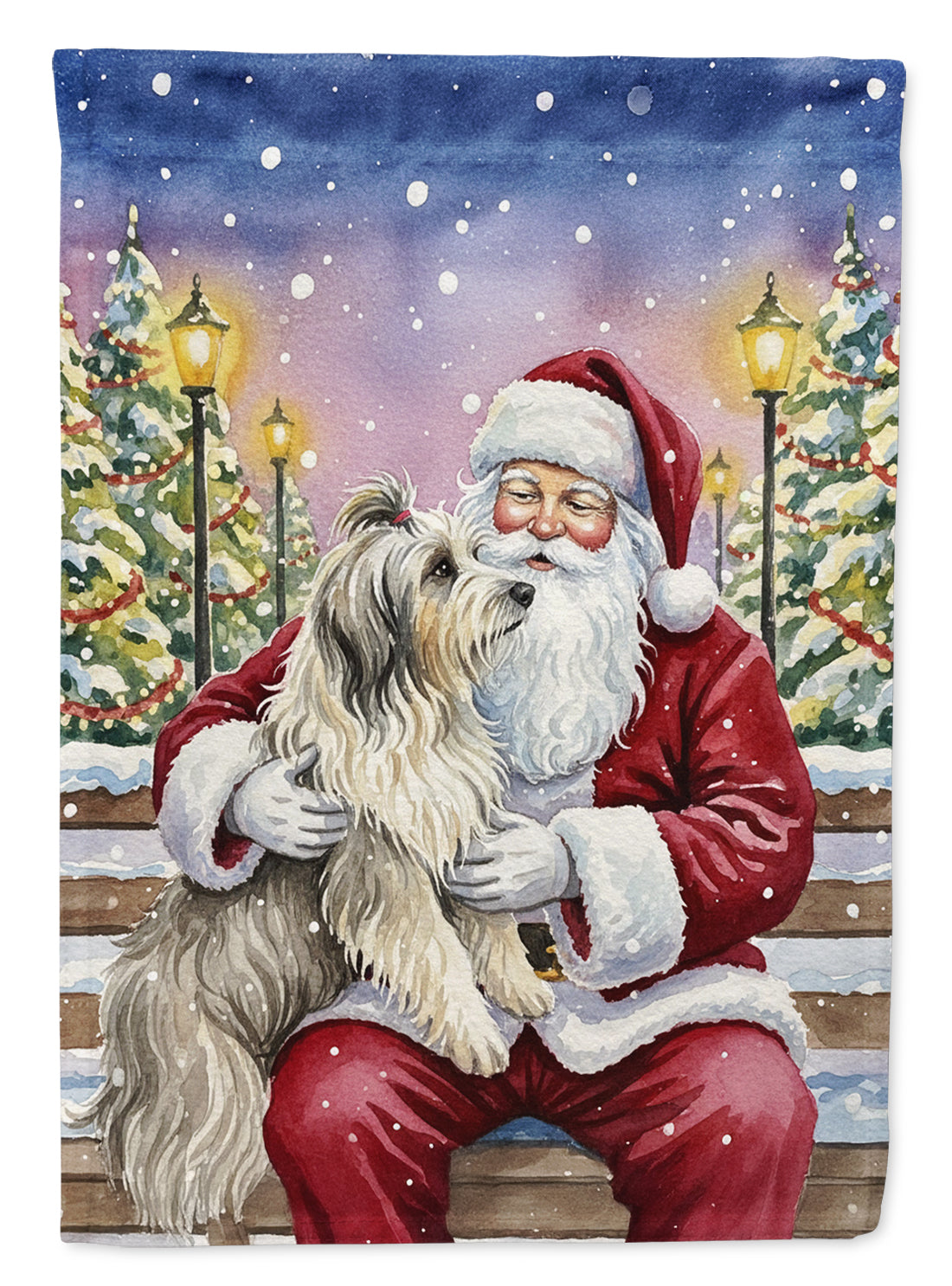 Buy this Bearded Collie with Santa Claus Garden Flag