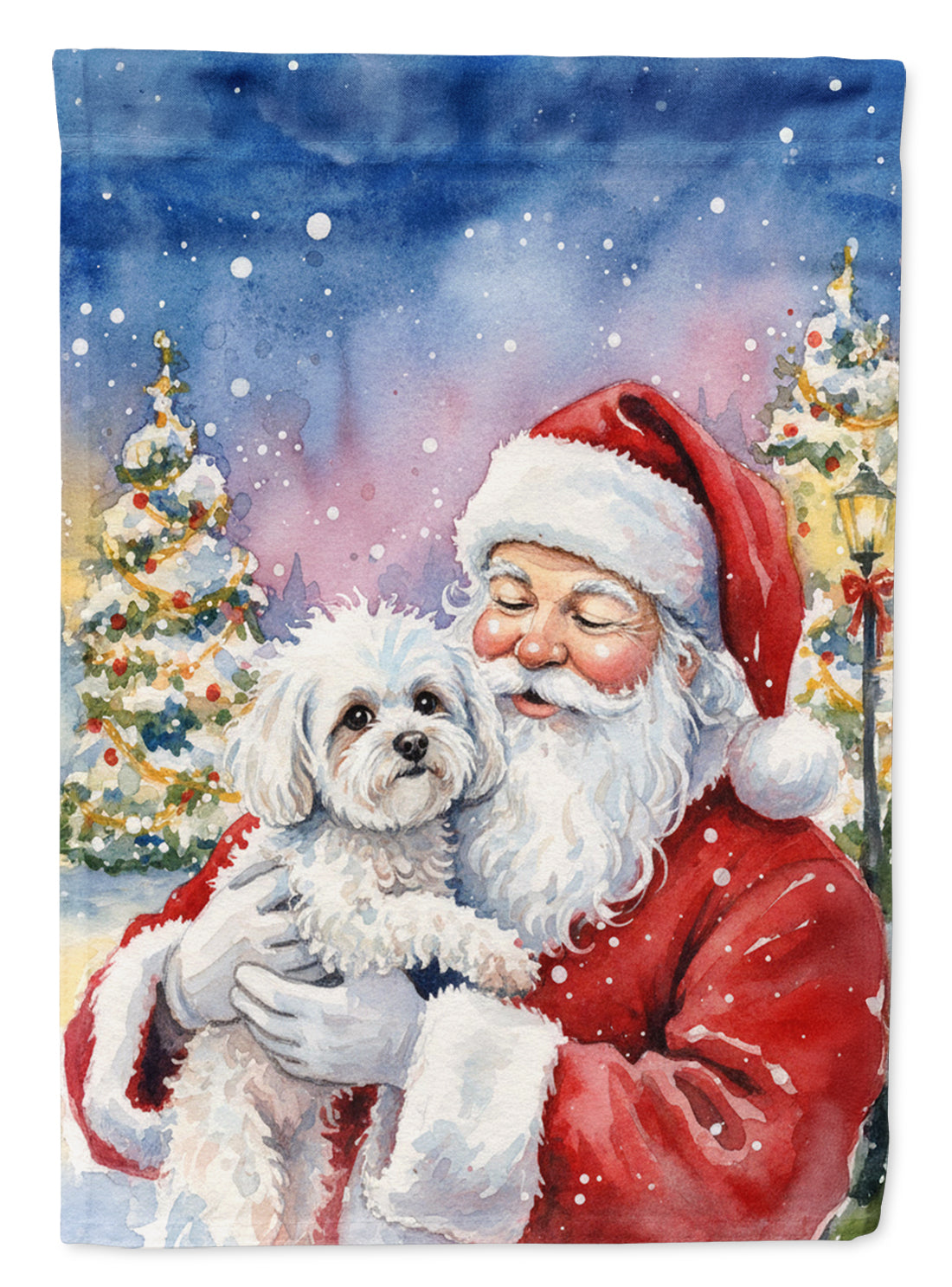 Buy this Bichon Frise with Santa Claus Garden Flag
