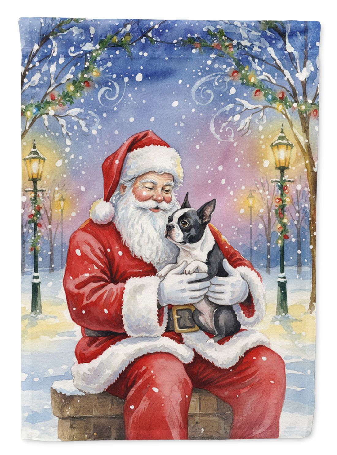 Buy this Boston Terrier with Santa Claus Garden Flag