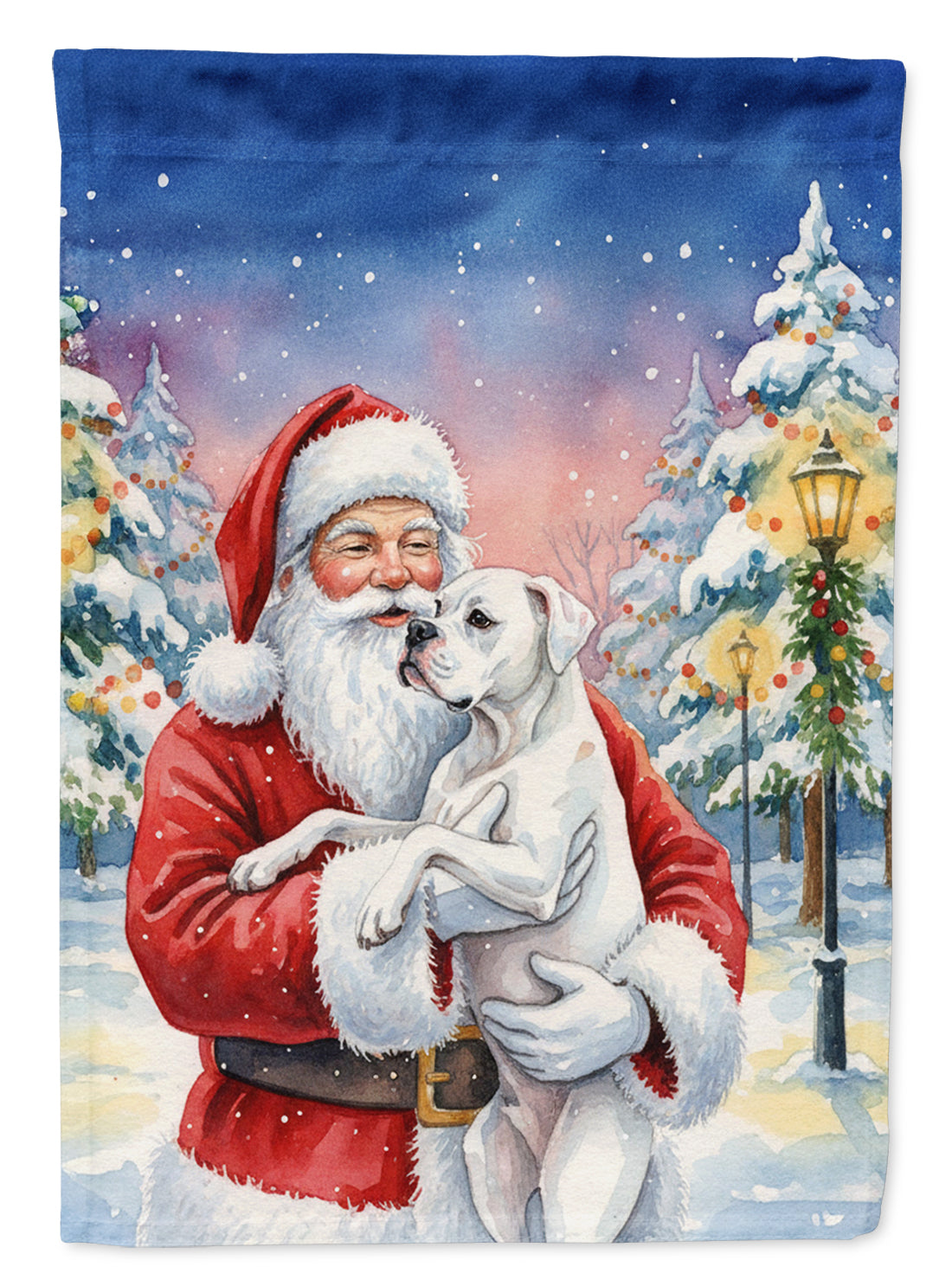 Buy this White Boxer with Santa Claus House Flag