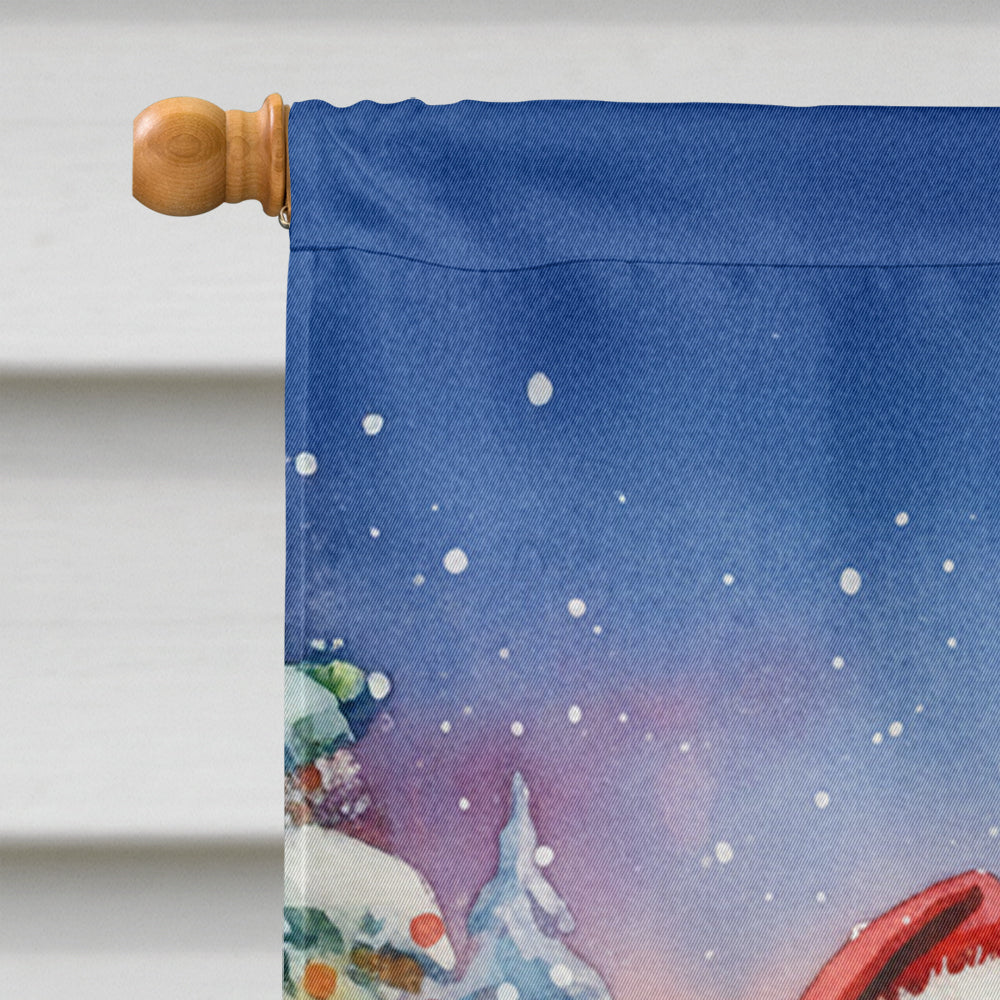 White Boxer with Santa Claus House Flag