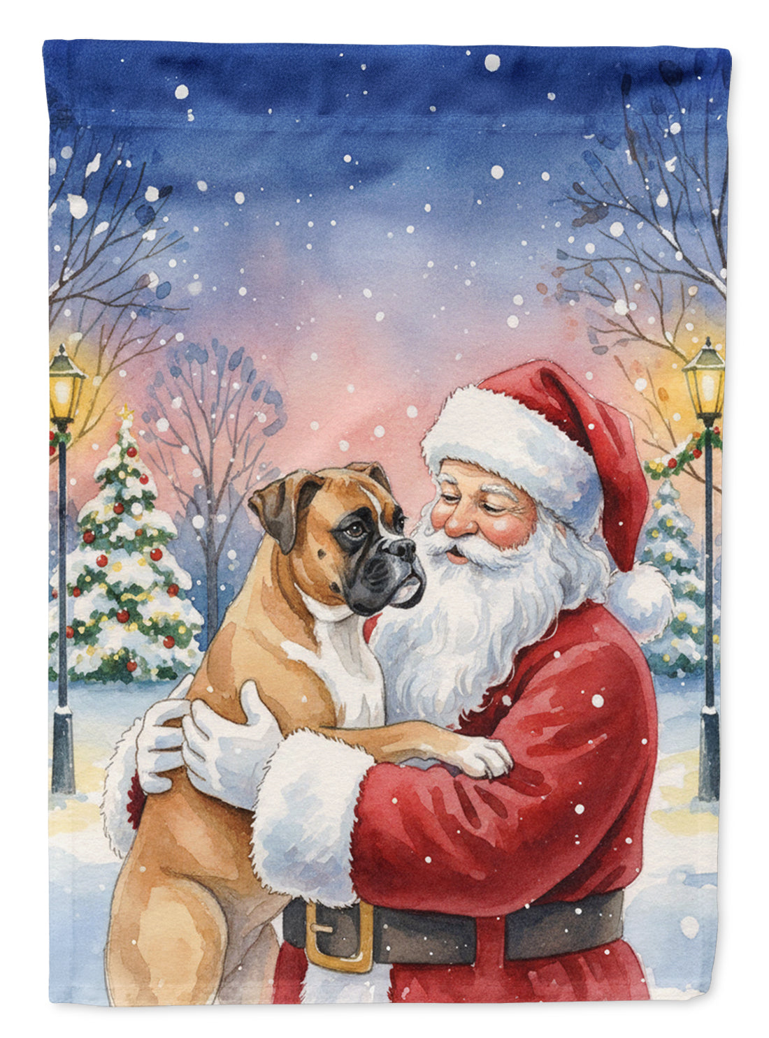 Buy this Boxer with Santa Claus Garden Flag