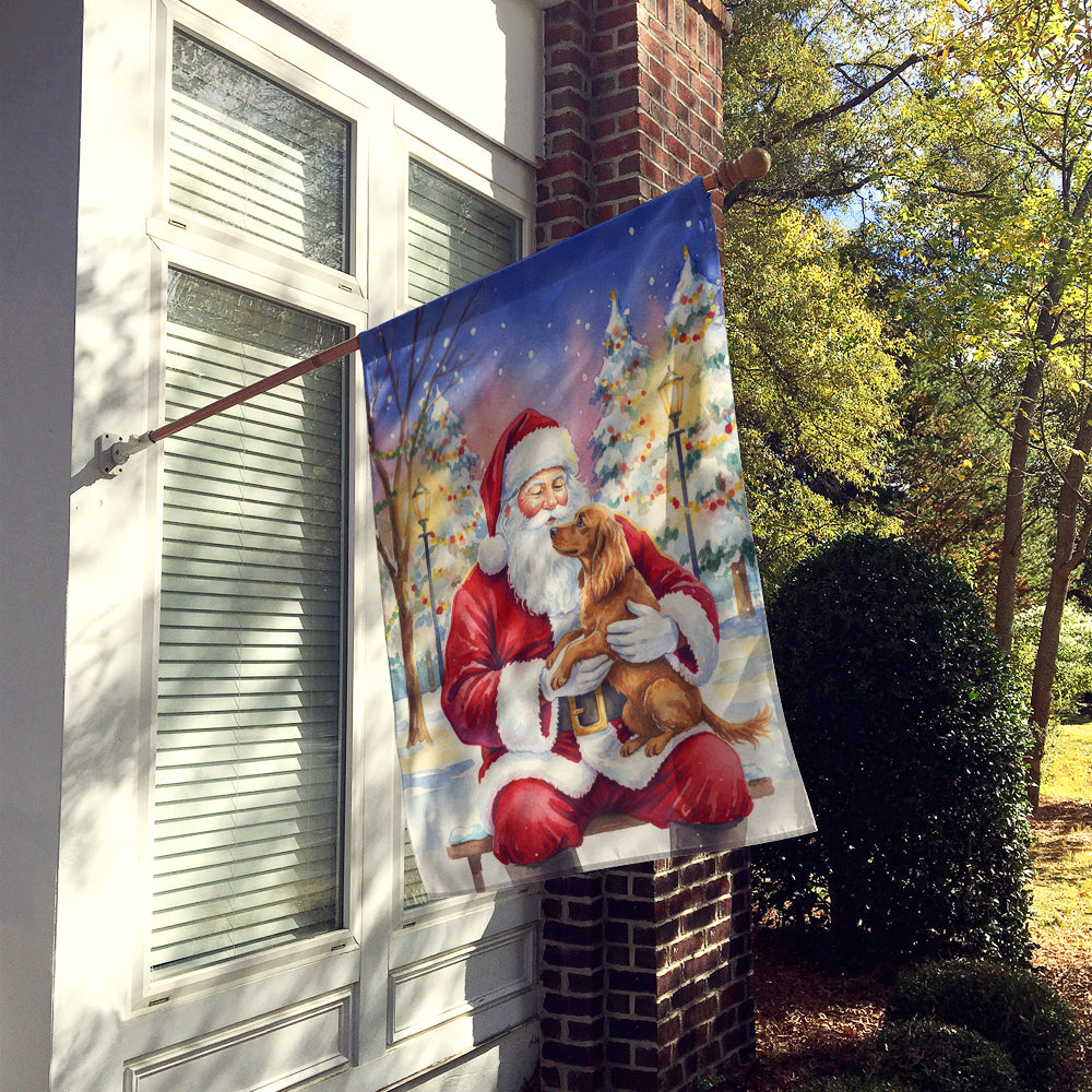 Boykin Spaniel with Santa Claus House Flag