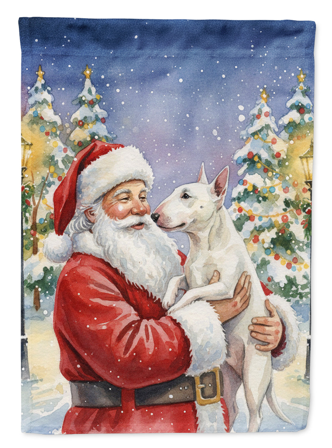 Buy this Bull Terrier with Santa Claus Garden Flag
