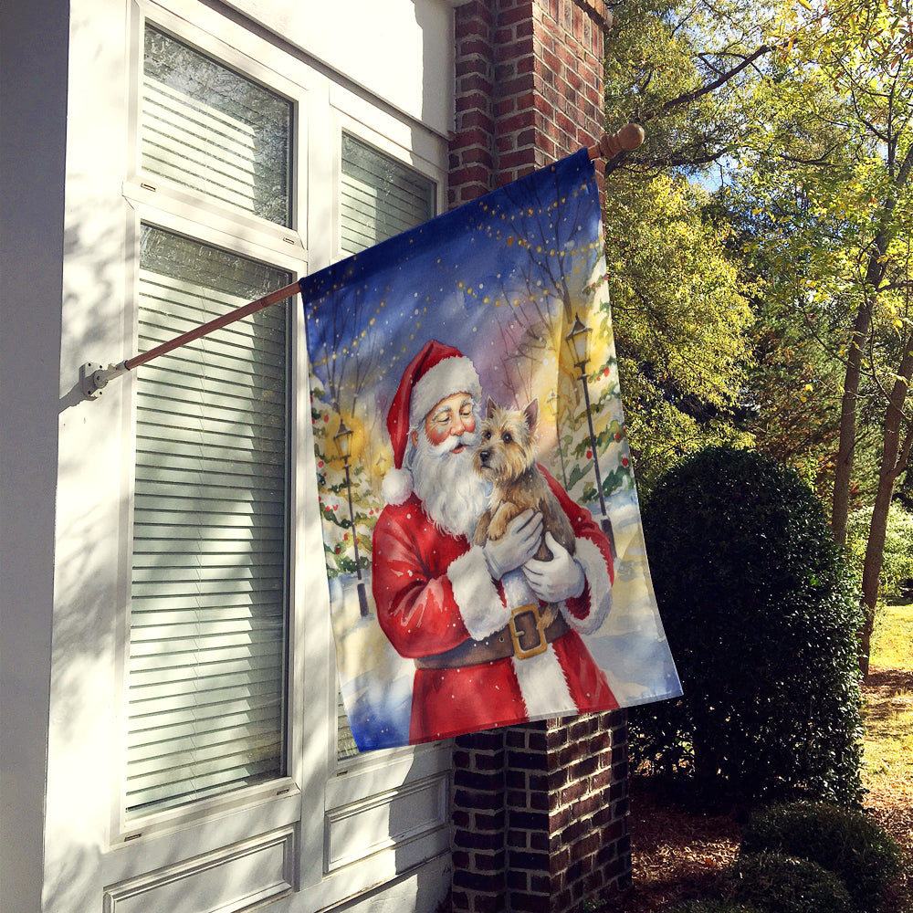 Cairn Terrier with Santa Claus House Flag
