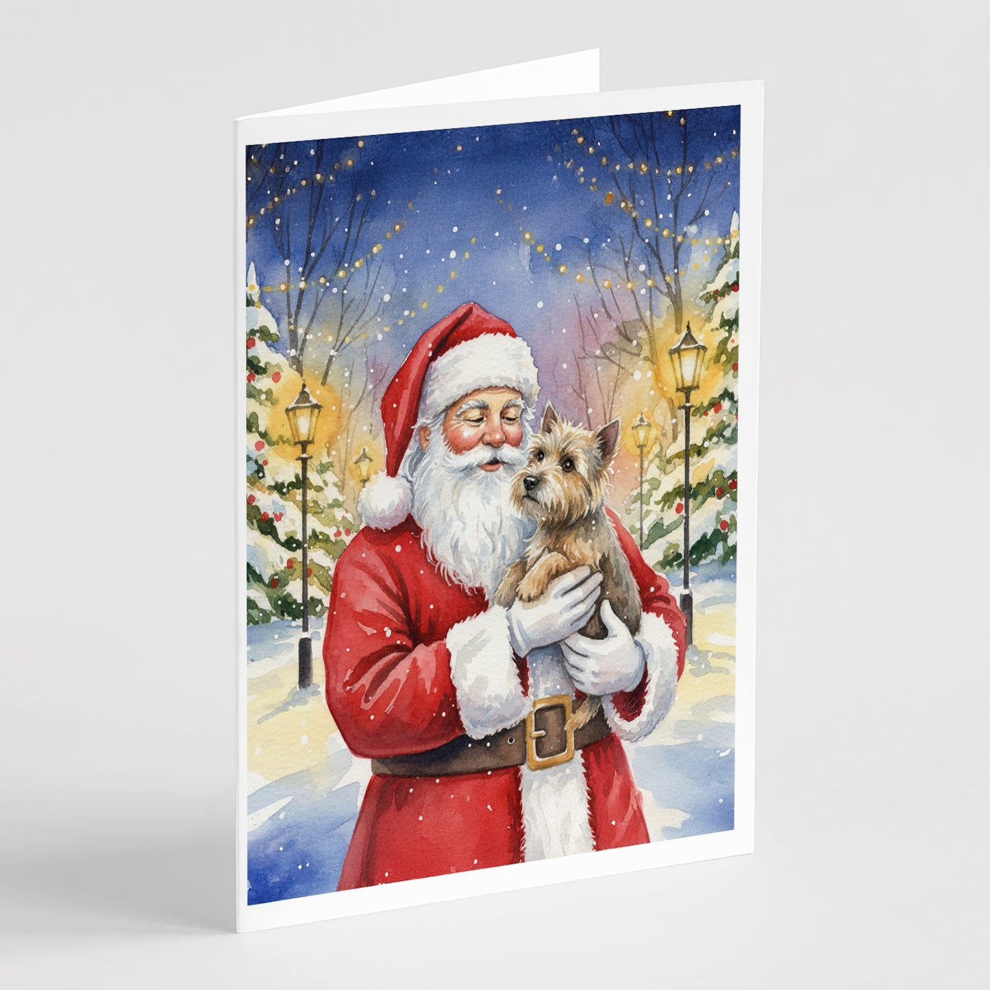 Buy this Cairn Terrier with Santa Claus Greeting Cards Pack of 8