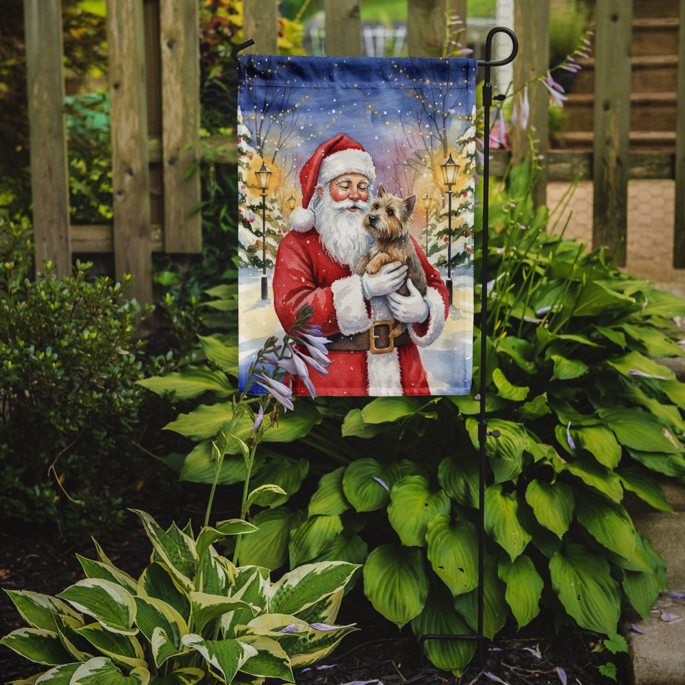 Cairn Terrier with Santa Claus Garden Flag