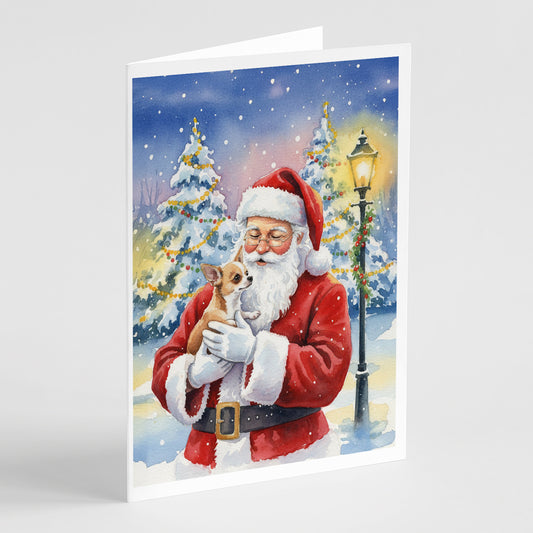 Buy this Chihuahua with Santa Claus Greeting Cards Pack of 8