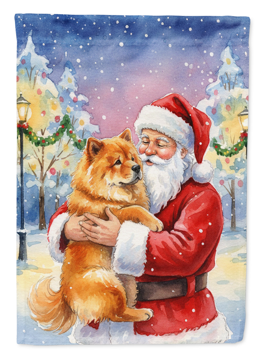 Buy this Chow Chow with Santa Claus Garden Flag