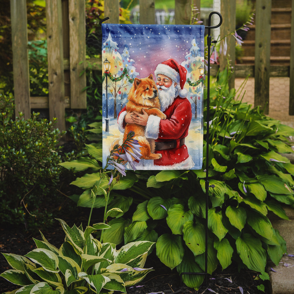 Chow Chow with Santa Claus Garden Flag