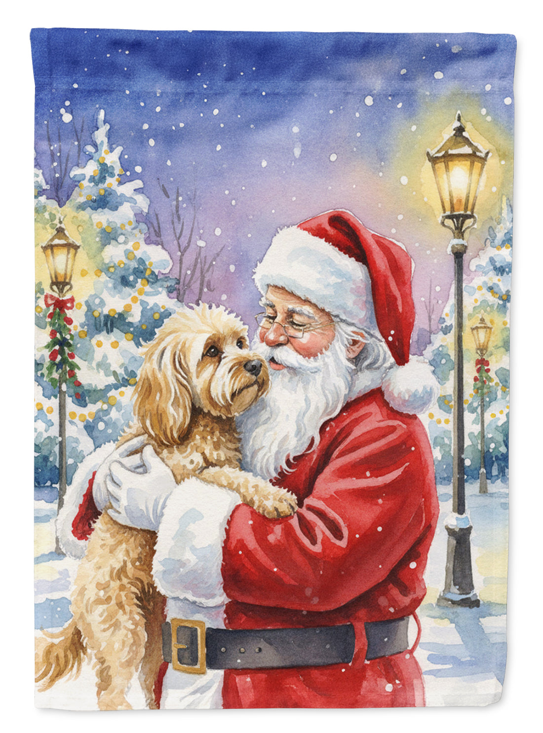 Buy this Cockapoo with Santa Claus House Flag