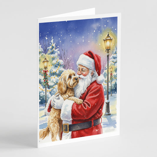 Buy this Cockapoo with Santa Claus Greeting Cards Pack of 8