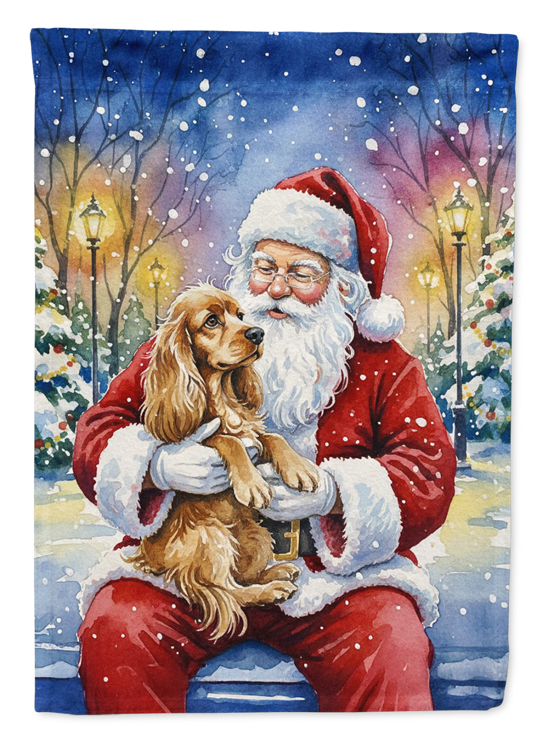 Buy this Cocker Spaniel with Santa Claus Garden Flag