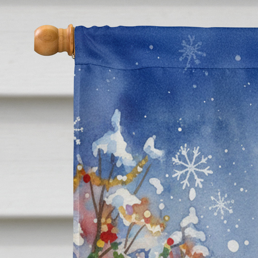 Collie with Santa Claus House Flag