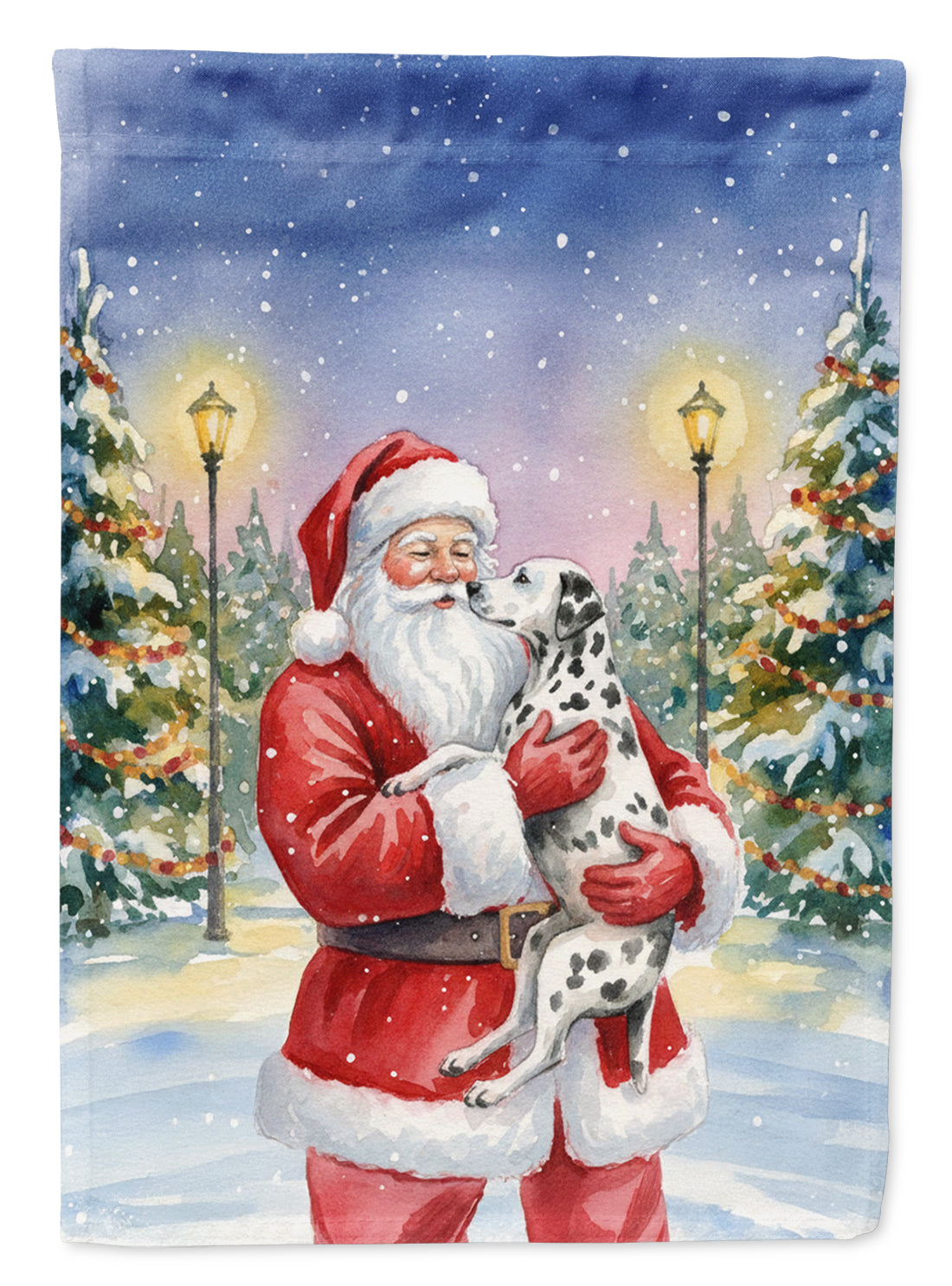 Buy this Dalmatian with Santa Claus Garden Flag