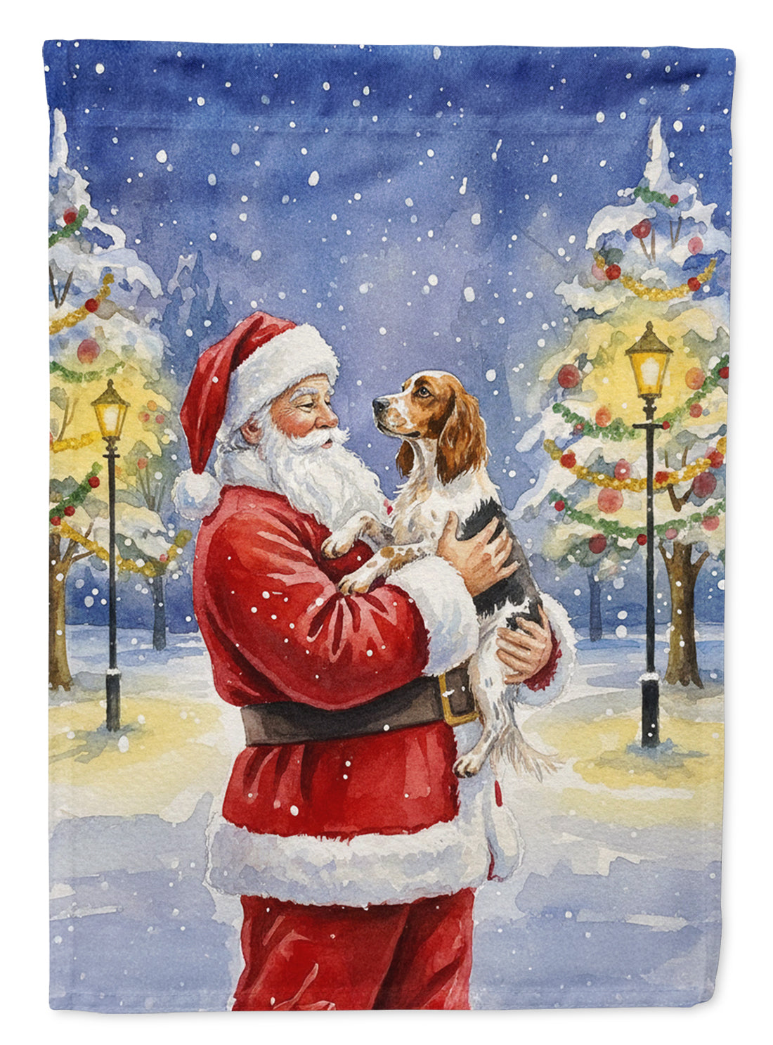 Buy this English Setter with Santa Claus House Flag