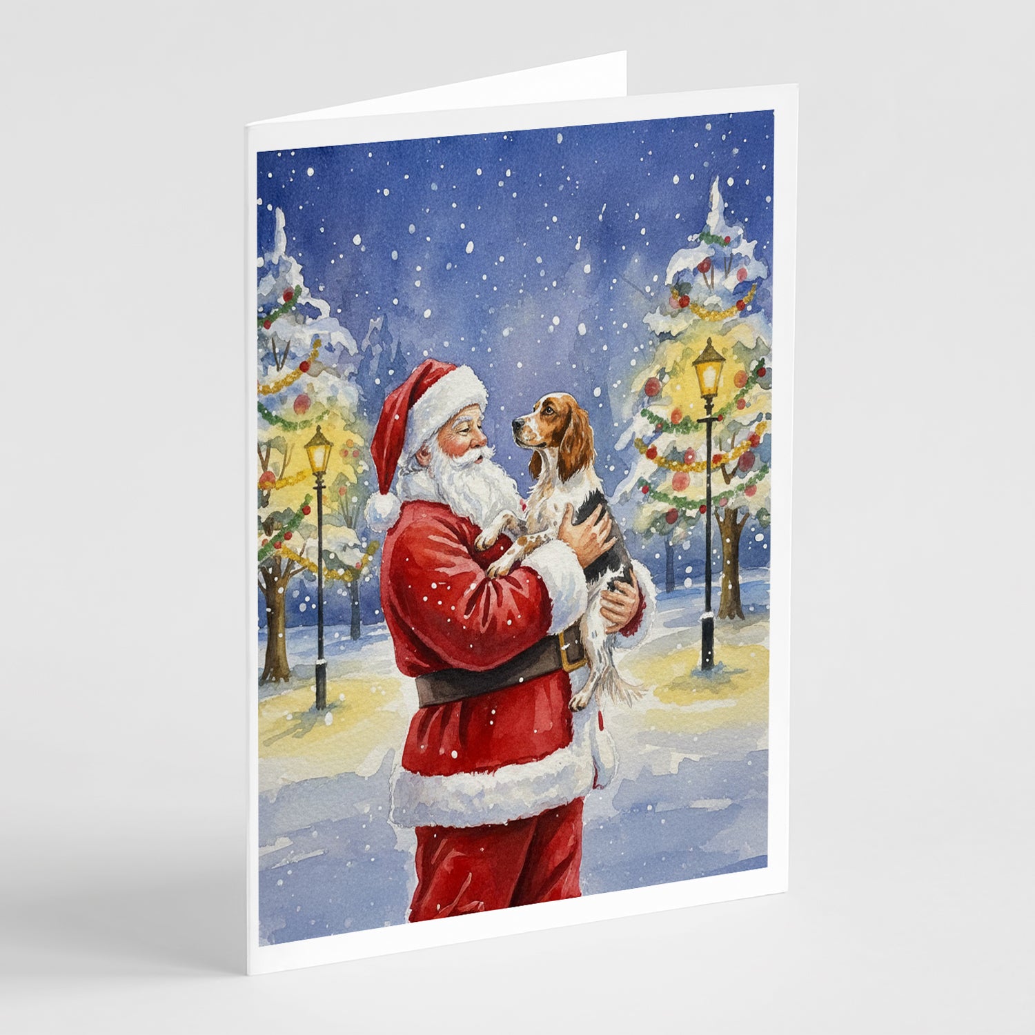 Buy this English Setter with Santa Claus Greeting Cards Pack of 8