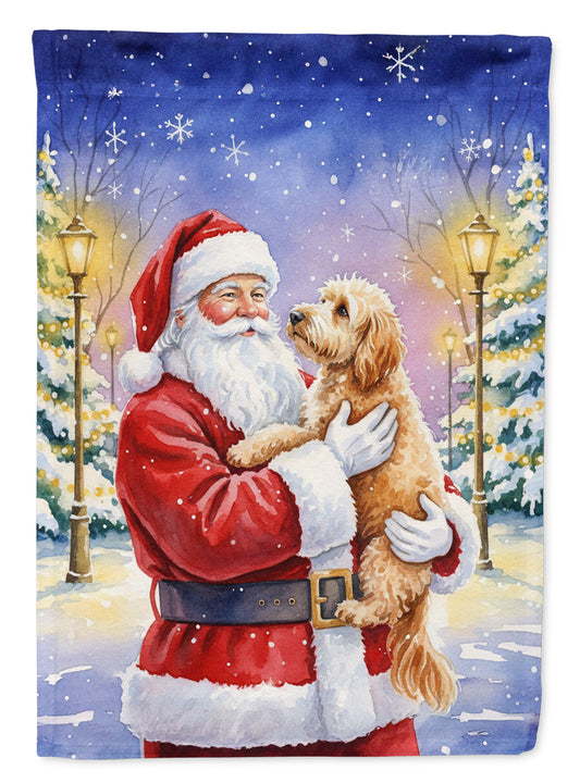 Buy this Goldendoodle with Santa Claus Garden Flag