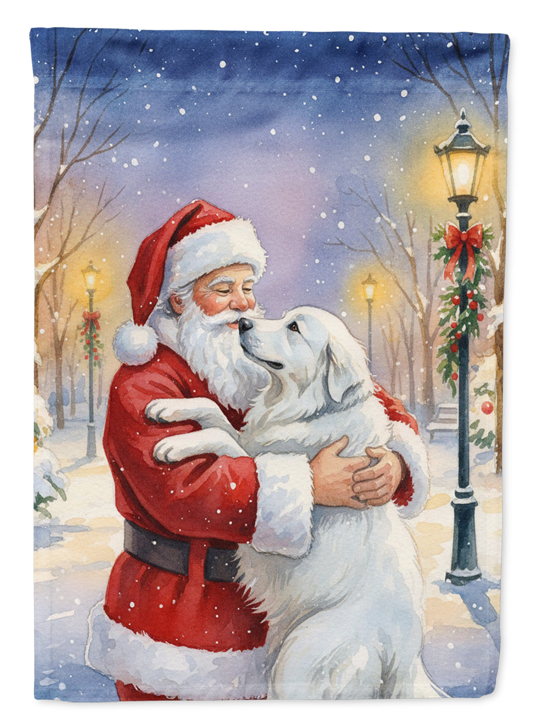 Buy this Great Pyrenees with Santa Claus Garden Flag