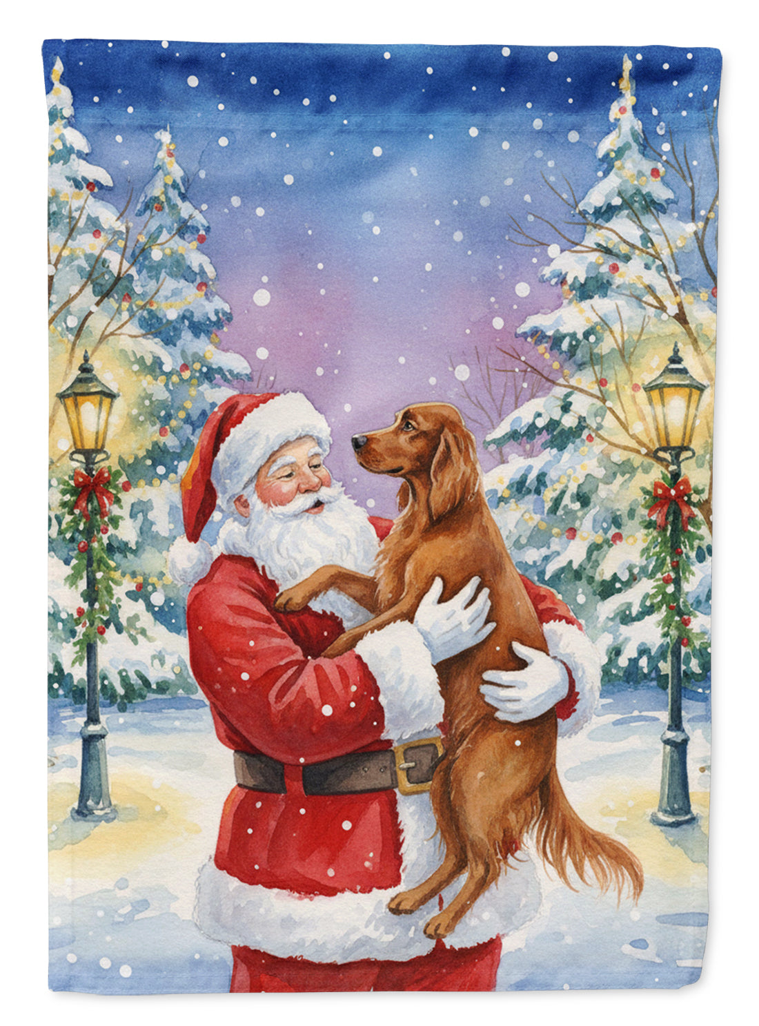 Buy this Irish Setter with Santa Claus House Flag