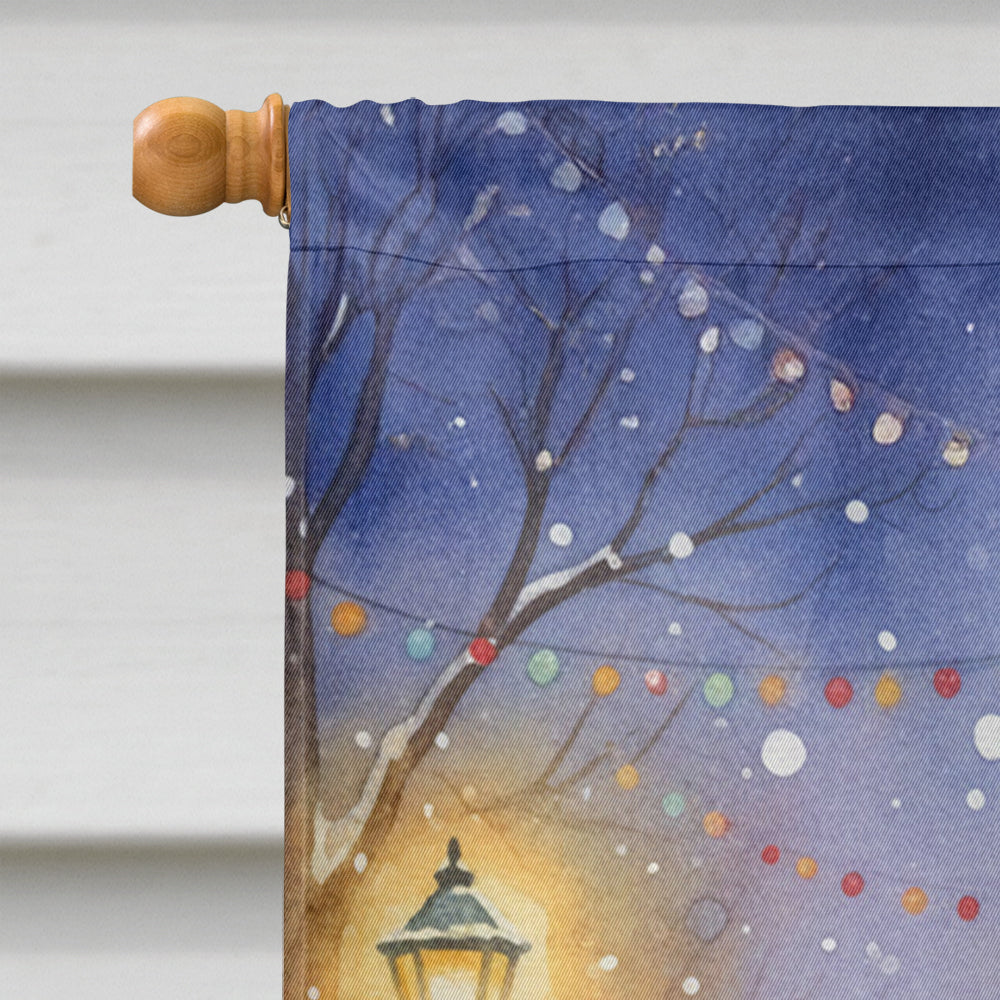 Italian Greyhound with Santa Claus House Flag