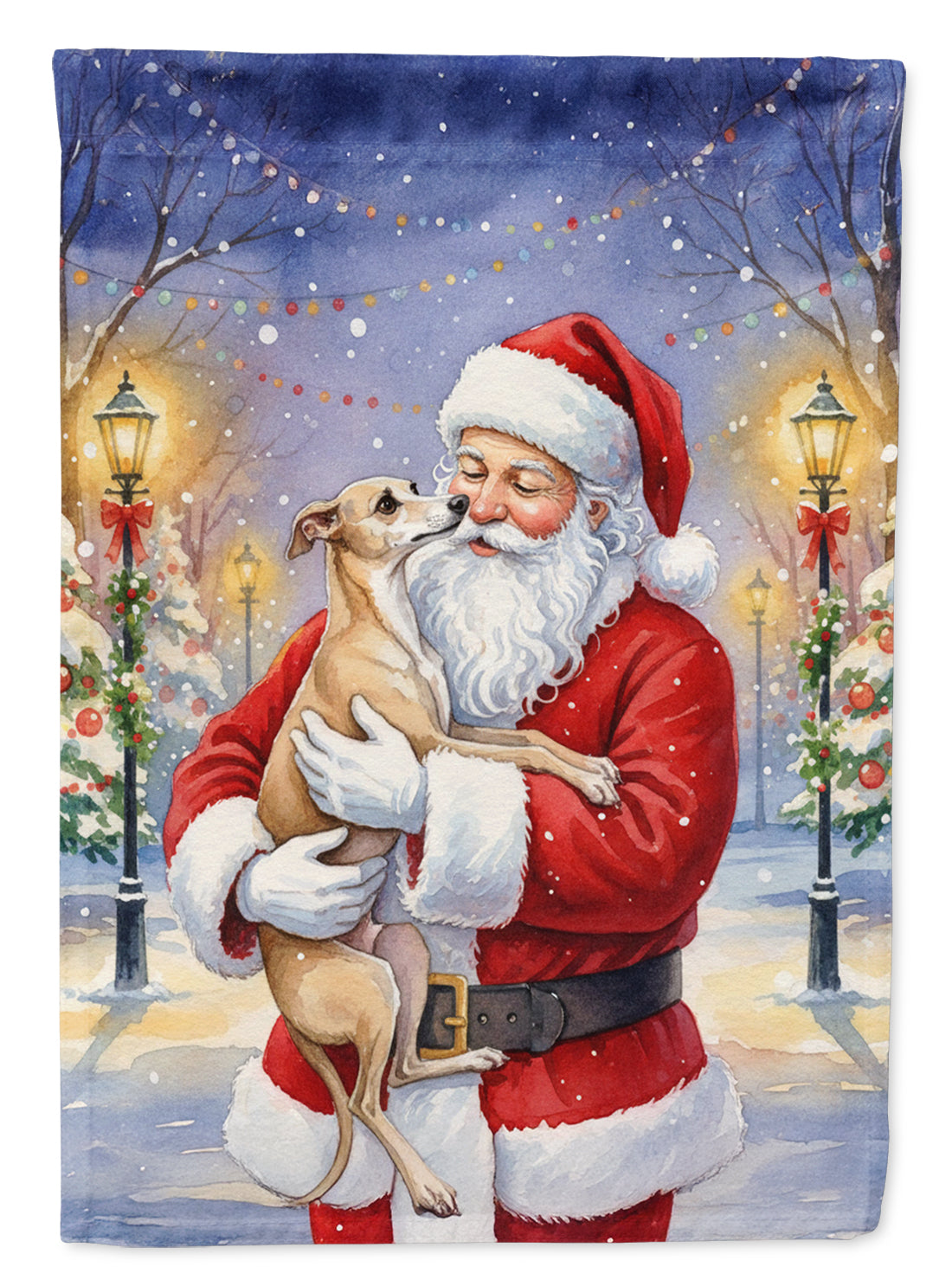 Buy this Italian Greyhound with Santa Claus Garden Flag