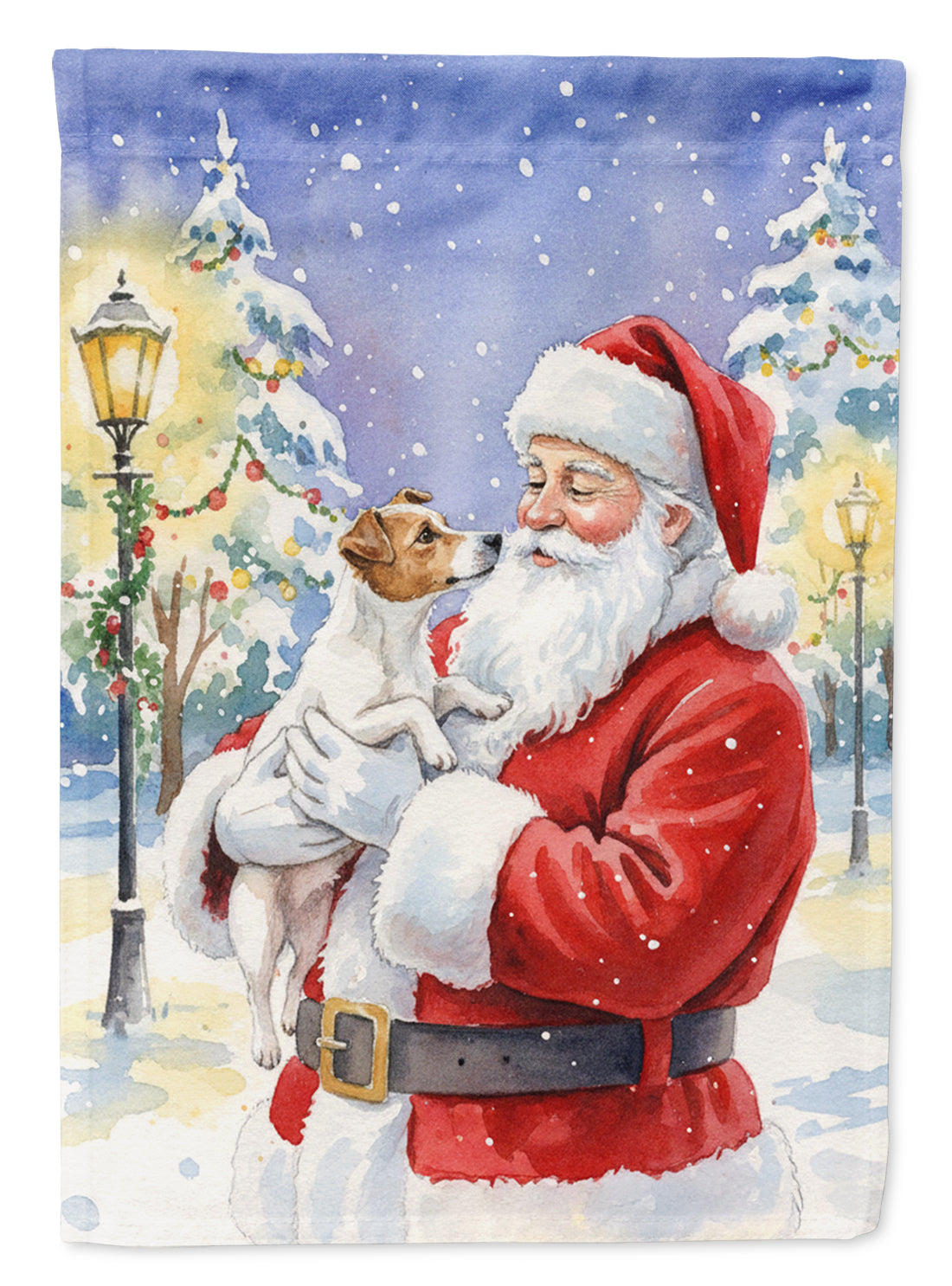 Buy this Jack Russell Terrier with Santa Claus House Flag