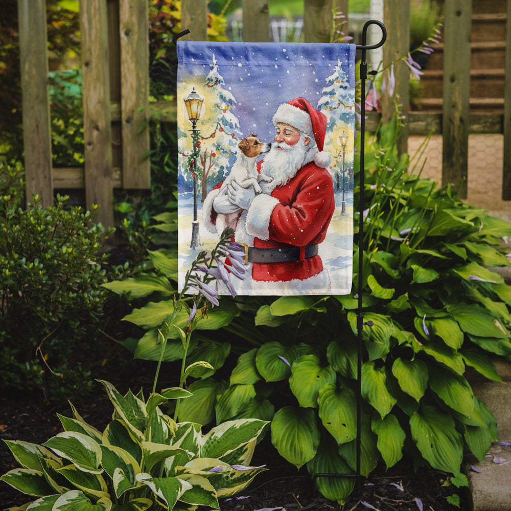 Jack Russell Terrier with Santa Claus Garden Flag