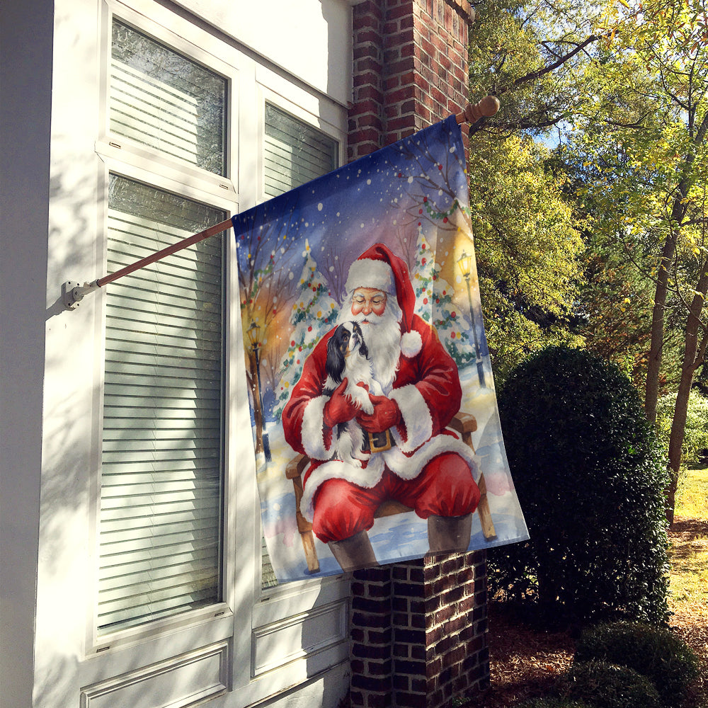 Japanese Chin with Santa Claus House Flag