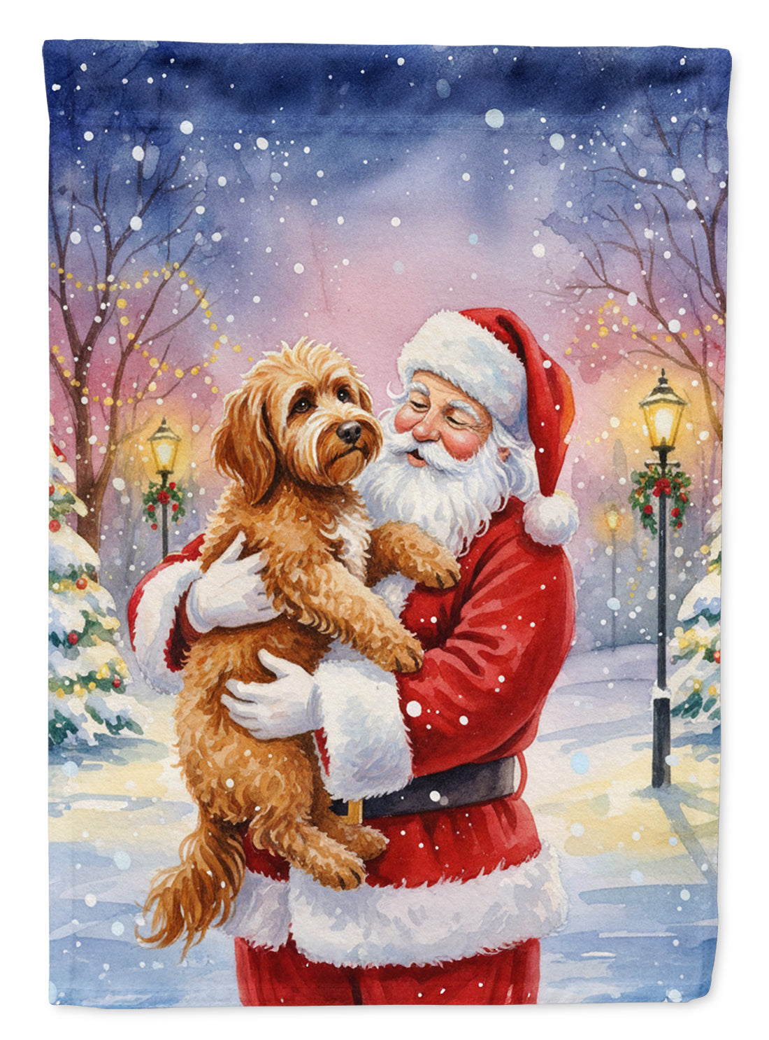 Buy this Labradoodle with Santa Claus Garden Flag