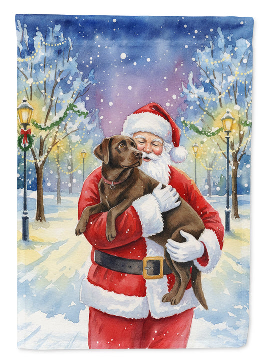 Buy this Chocolate Labrador Retriever with Santa Claus Garden Flag