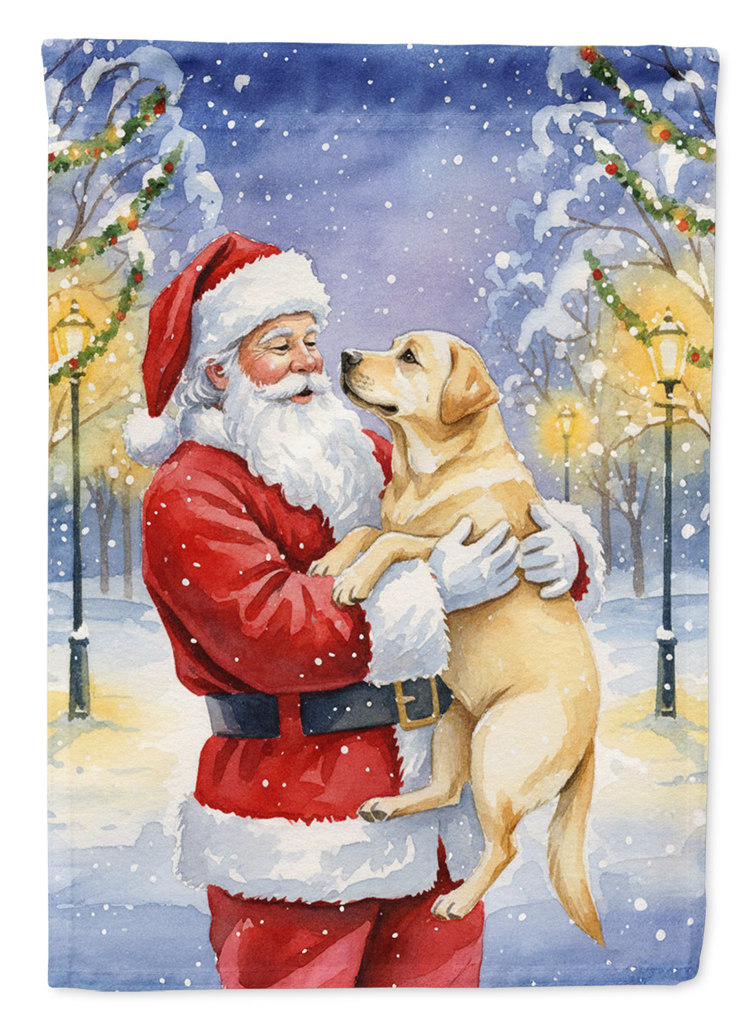 Buy this Yellow Labrador Retriever with Santa Claus Garden Flag