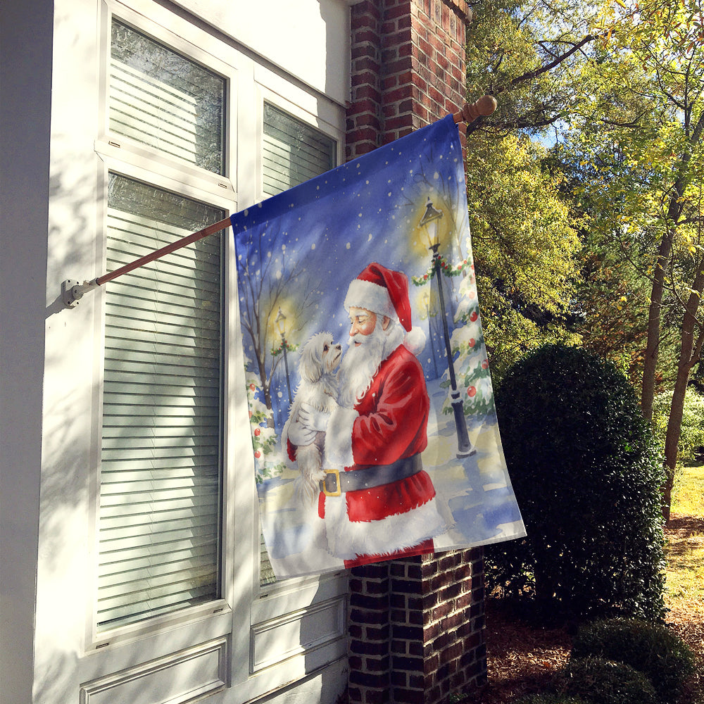 Maltese with Santa Claus House Flag