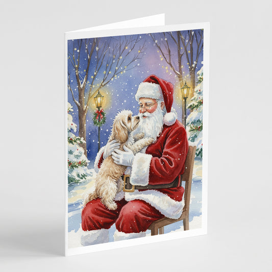 Buy this Maltipoo with Santa Claus Greeting Cards Pack of 8