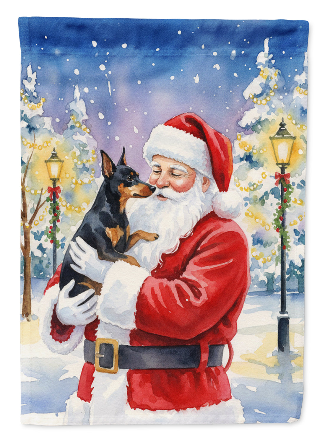 Buy this Manchester Terrier with Santa Claus Garden Flag