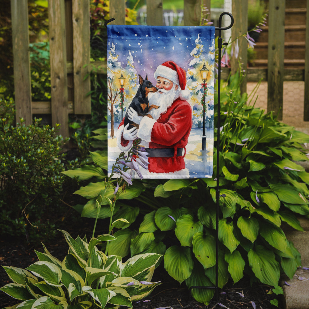 Manchester Terrier with Santa Claus Garden Flag
