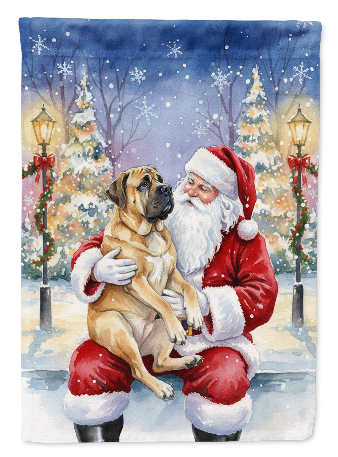 Buy this Mastiff with Santa Claus Garden Flag