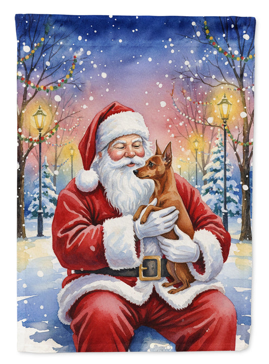 Buy this Red Miniature Pinscher with Santa Claus Garden Flag
