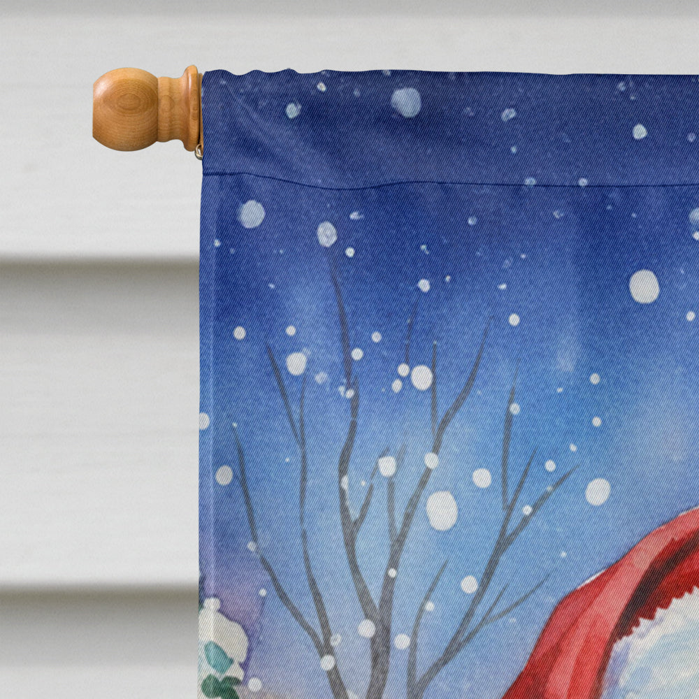 Miniature Pinscher with Santa Claus House Flag