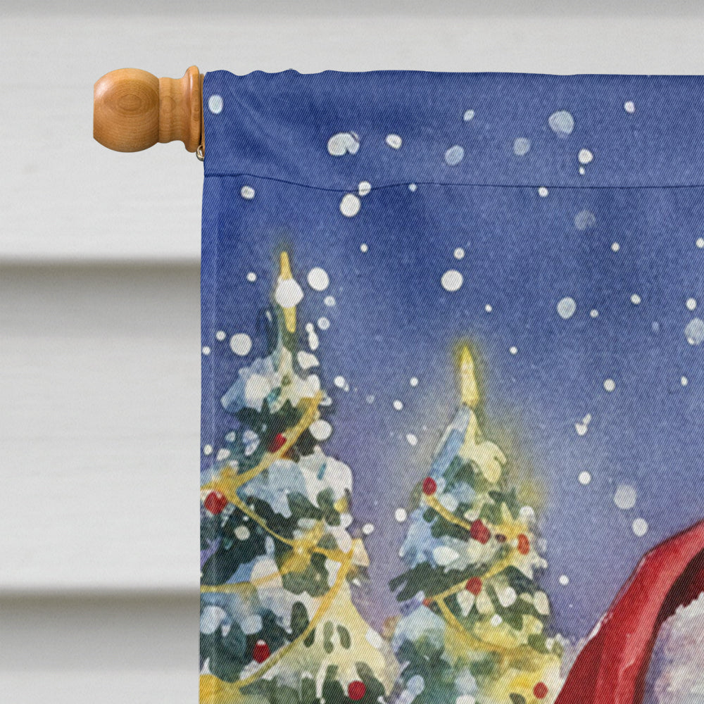 Norfolk Terrier with Santa Claus House Flag