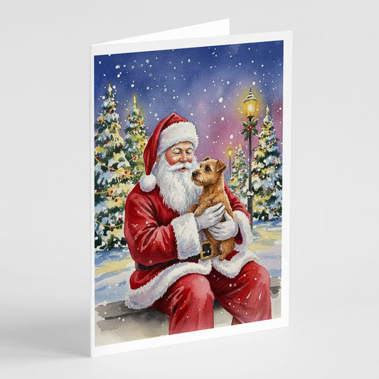Buy this Norfolk Terrier with Santa Claus Greeting Cards Pack of 8