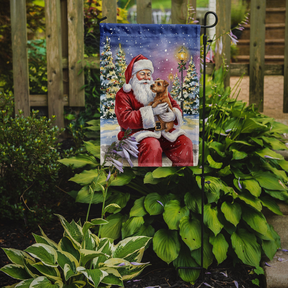 Norfolk Terrier with Santa Claus Garden Flag
