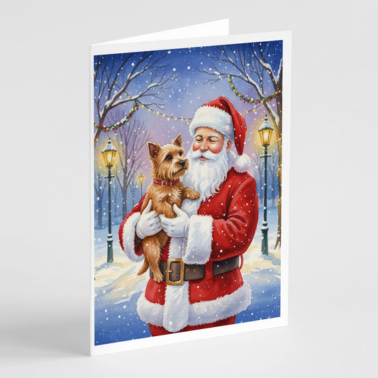Buy this Norwich Terrier with Santa Claus Greeting Cards Pack of 8