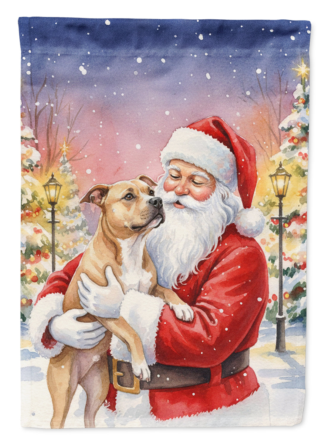 Buy this Pit Bull Terrier with Santa Claus House Flag