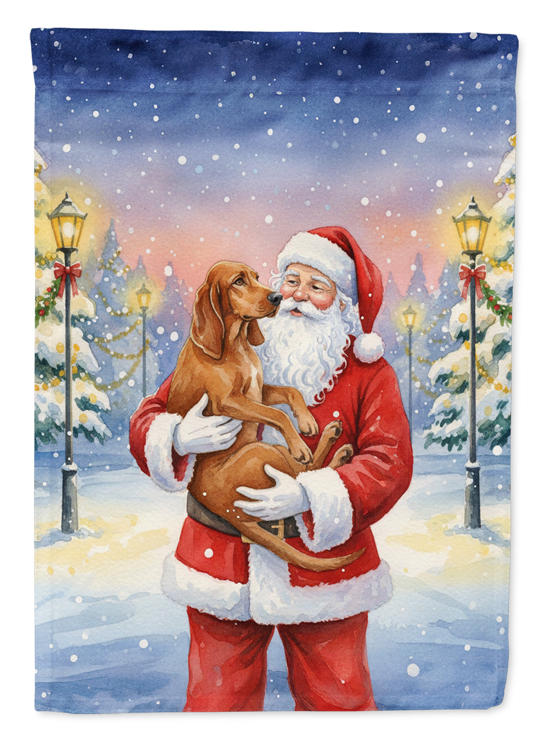Buy this Redbone Coonhound with Santa Claus Garden Flag