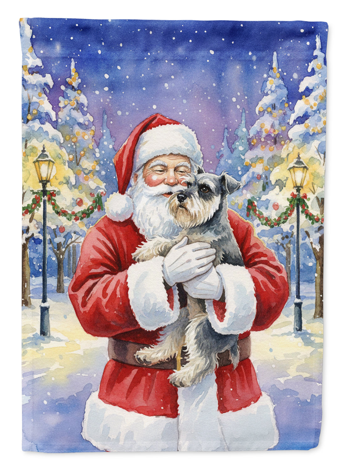 Buy this Schnauzer with Santa Claus Garden Flag