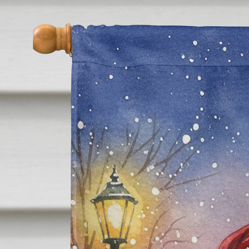 Welsh Springer Spaniel with Santa Claus House Flag