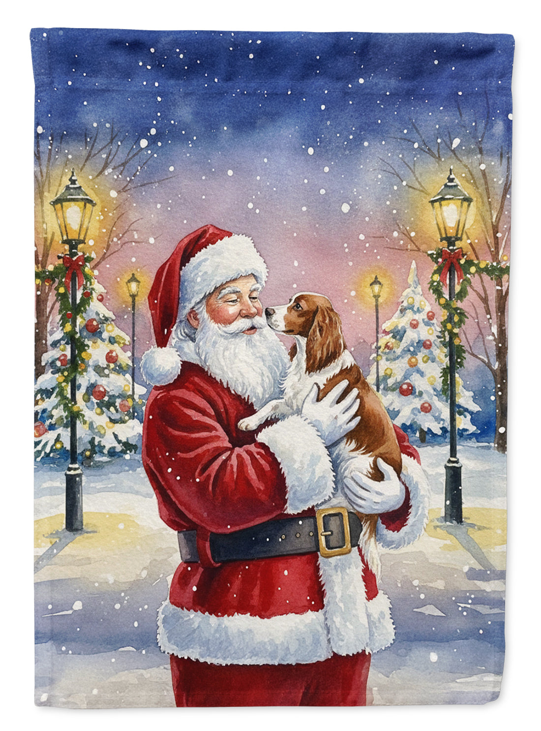 Buy this Welsh Springer Spaniel with Santa Claus Garden Flag