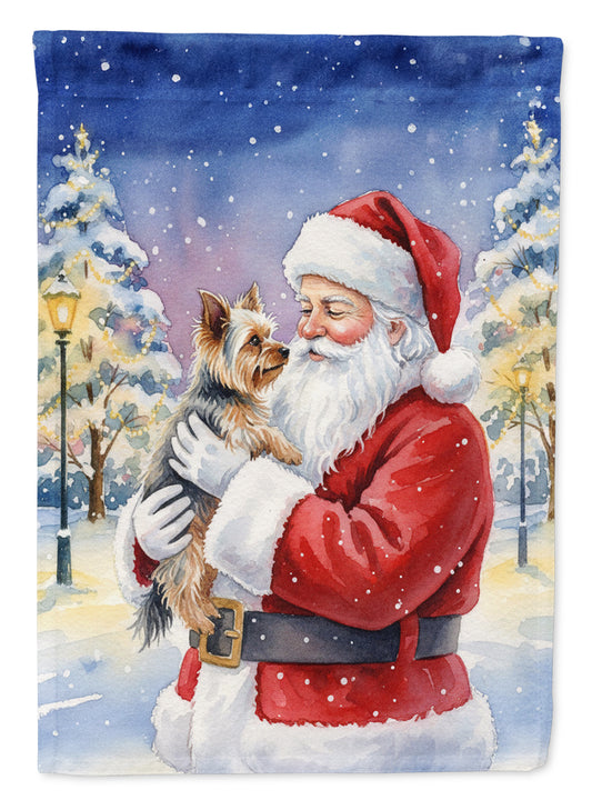 Buy this Yorkie with Santa Claus Garden Flag